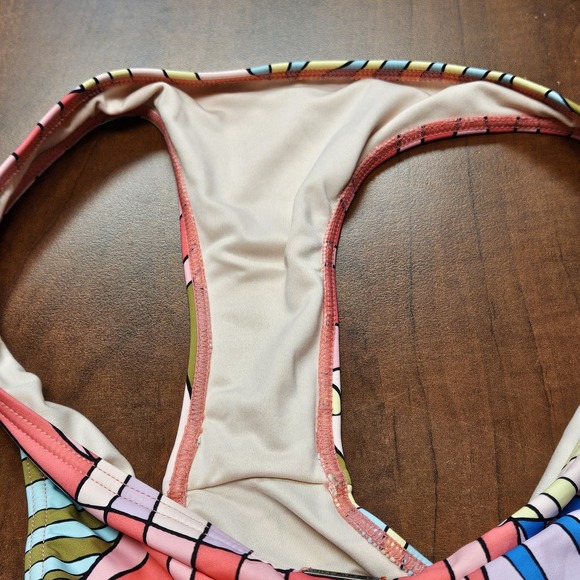 Billabong Surfadelic Bralette Bikini Set Multi-Color Retro Vibrant Size S - Picture 8 of 16